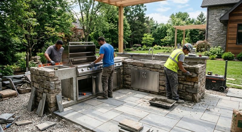 Outdoor Kitchen Installation in Roswell, GA